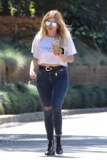 ASHLEE BENSON in Ripped Jeans Out in Los Angeles 06/02/2017