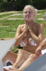 ASHLEY JAMES in Bikini at a Pool in Marbella 06/27/2017