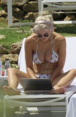ASHLEY JAMES in Bikini at a Pool in Marbella 06/27/2017