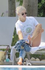 ASHLEY JAMES in Bikini at a Pool in Marbella 06/27/2017