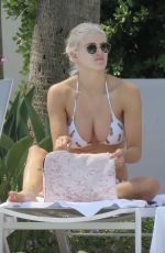 ASHLEY JAMES in Bikini at a Pool in Marbella 06/27/2017