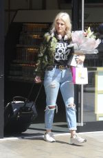 ASHLEY JAMES Leaves Euston Station in London 06/04/2017