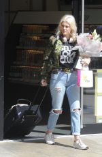 ASHLEY JAMES Leaves Euston Station in London 06/04/2017