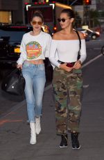 BELLA and GIGI HADID Out for Dinner in New York 06/14/2017