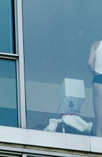 BELLA HADID and Jordan Barrett in the Hotel Room in New York 06/12/2017