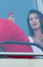 BELLA HADID and Jordan Barrett in the Hotel Room in New York 06/12/2017