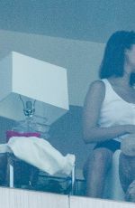 BELLA HADID and Jordan Barrett in the Hotel Room in New York 06/12/2017