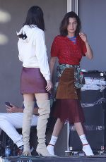 BELLA HADID and KENDALL JENNER on the Set of a Photoshoot in Los Angeles 06/19/2017