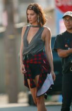 BELLA HADID on the Set of a Photoshoot in Los Angeles 06/02/2017