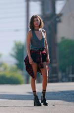 BELLA HADID on the Set of a Photoshoot in Los Angeles 06/02/2017