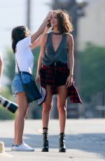 BELLA HADID on the Set of a Photoshoot in Los Angeles 06/02/2017