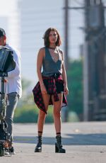 BELLA HADID on the Set of a Photoshoot in Los Angeles 06/02/2017