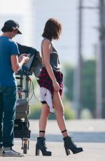 BELLA HADID on the Set of a Photoshoot in Los Angeles 06/02/2017