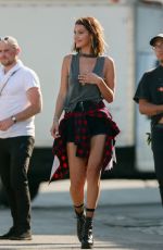 BELLA HADID on the Set of a Photoshoot in Los Angeles 06/02/2017