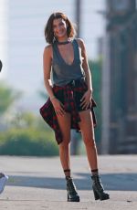 BELLA HADID on the Set of a Photoshoot in Los Angeles 06/02/2017
