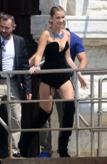 BELLA HADID on the Set of a Photoshoot in Venice 06/28/2017