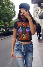BELLA HADID Out and About in Paris 06/23/2017