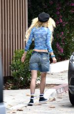 BELLA THORNE in Cut Off Denim Shorts Out in Los Angeles 06/11/2017