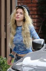 BELLA THORNE in Cut Off Denim Shorts Out in Los Angeles 06/11/2017