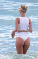 BIANCA ELOUISE in White Bikini on the Beach in Miami 06/27/2017