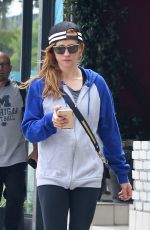 BRITTANY SNOW Leaves Pilates in Los Angeles 06/01/2017