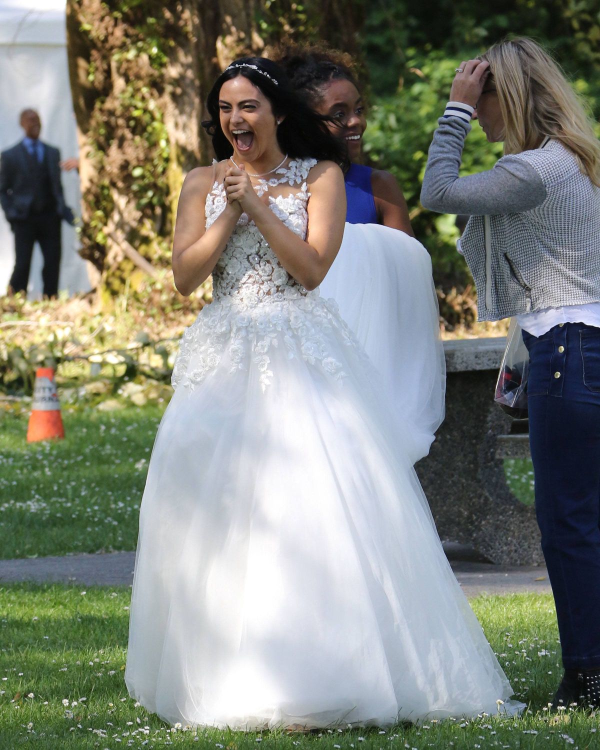CAMILA MENDES in Wedding Dress on the Set of Riverdale in Vancouver 06/26/2017