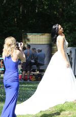 CAMILA MENDES in Wedding Dress on the Set of Riverdale in Vancouver 06/26/2017