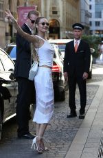 CANDICE SWANEPOEL Arrives at Versace Fashion Show in Milan 06/17/2017