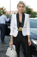 CAROLINE DAUR Leaves Dsquared Fashion Show at Milan Fashion Week 06/18/2017
