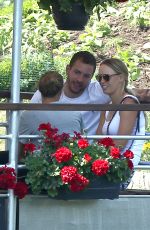 CAROLINE WOZNIACKI and David Lee Out for Lunch at Chalet Des Iles in Paris 06/01/2017