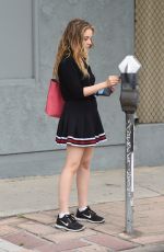 CARSON MEYER in a Cheerleader Outfit Out in Los Angeles 05/31/2017