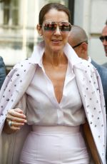 CELINE DION Leaves Her Hotel in Paris 06/20/2017