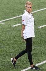 CHARLOTTE MCKINNEY and OLIVIA CULPO Show off Their Football Skills at Harvard in Boston 06/02/2017
