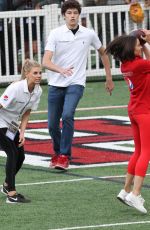 CHARLOTTE MCKINNEY and OLIVIA CULPO Show off Their Football Skills at Harvard in Boston 06/02/2017