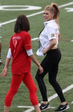 CHARLOTTE MCKINNEY and OLIVIA CULPO Show off Their Football Skills at Harvard in Boston 06/02/2017