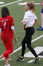 CHARLOTTE MCKINNEY and OLIVIA CULPO Show off Their Football Skills at Harvard in Boston 06/02/2017