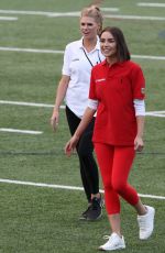 CHARLOTTE MCKINNEY and OLIVIA CULPO Show off Their Football Skills at Harvard in Boston 06/02/2017