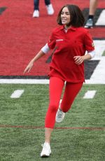 CHARLOTTE MCKINNEY and OLIVIA CULPO Show off Their Football Skills at Harvard in Boston 06/02/2017