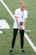 CHARLOTTE MCKINNEY and OLIVIA CULPO Show off Their Football Skills at Harvard in Boston 06/02/2017