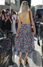 CHIARA FERRAGNI Leaves Prada Show at Milan Men