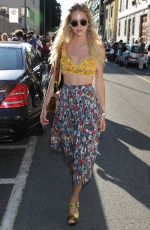 CHIARA FERRAGNI Leaves Prada Show at Milan Men