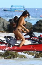 CHLOE KHAN in Bikini at a Beach in Barbados 06/01/2017