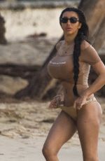 CHLOE KHAN on the Beach in Barbados 06/05/2017