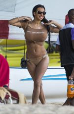 CHLOE KHAN on the Beach in Barbados 06/05/2017