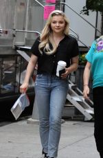 CHLOE MORETZ in Jeans on the Set of Louis C.K. Untitled Project in New York 06/15/2017