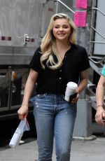 CHLOE MORETZ in Jeans on the Set of Louis C.K. Untitled Project in New York 06/15/2017
