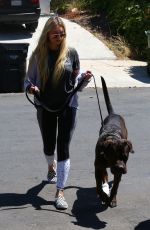 CORINNE OLYMPIOS Out with Her Dog in Los Angeles 06/17/2017