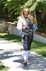 CORINNE OLYMPIOS Out with Her Dog in Los Angeles 06/17/2017