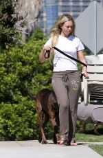 CORINNE OLYMPIOS Walks Her Dog Out in Los Angeles 06/15/2017