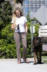 CORINNE OLYMPIOS Walks Her Dog Out in Los Angeles 06/15/2017